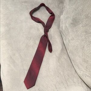 Vintage Burgundy red geometric tie